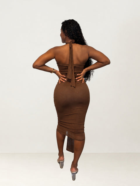 Vestido alessia cafe