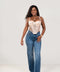 Top corset encaje taupe oro rosado