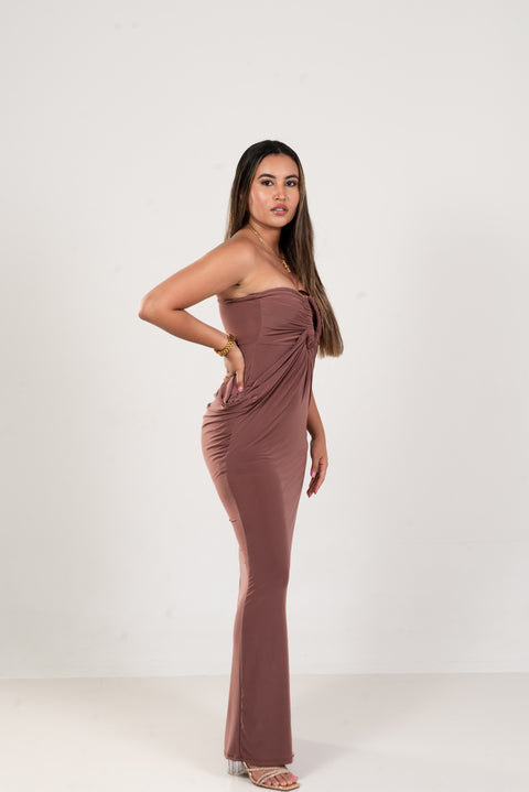 Vestido maxi old hollywood