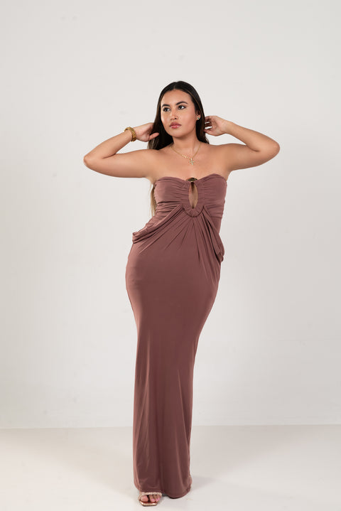 Vestido maxi old hollywood