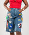 Jorts denim parches urban