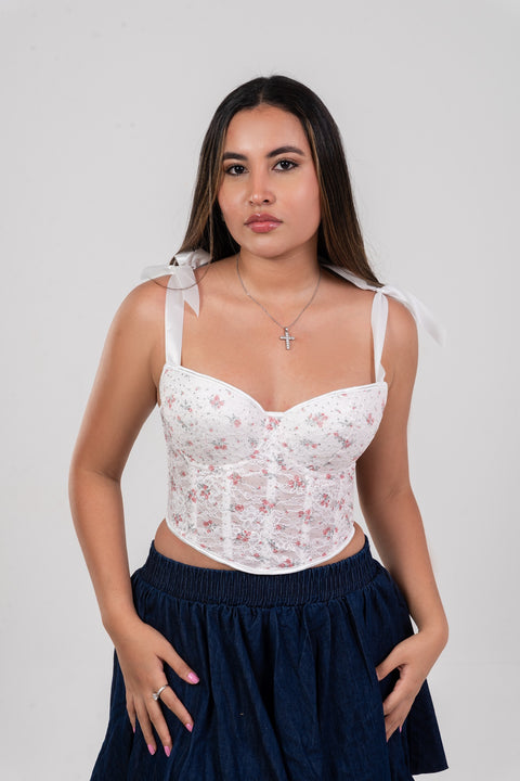 Top corset floral chic