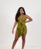 Vestido halter draped